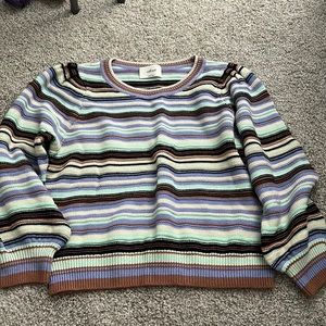 wilfred striped wool and cotton sweater